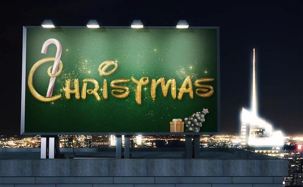 ディズニーフォントでクリスマスのプレゼント